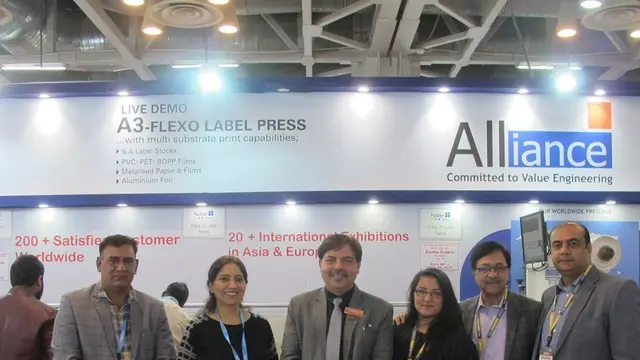 Packaging South Asia: Alliance Printech shows live demo of A3 flexo label press at Printpack 2019